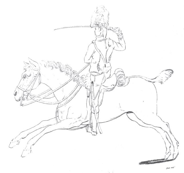 &ldquo;Front Give Point&rdquo; from Exercise. Note the right shoulder is drawn back and the sword cupped in the palm. � Royal Armouries.