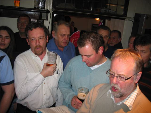 Carolling at the Blue Ball, Worrall, organist Julia Bishop, 9 December 2007.