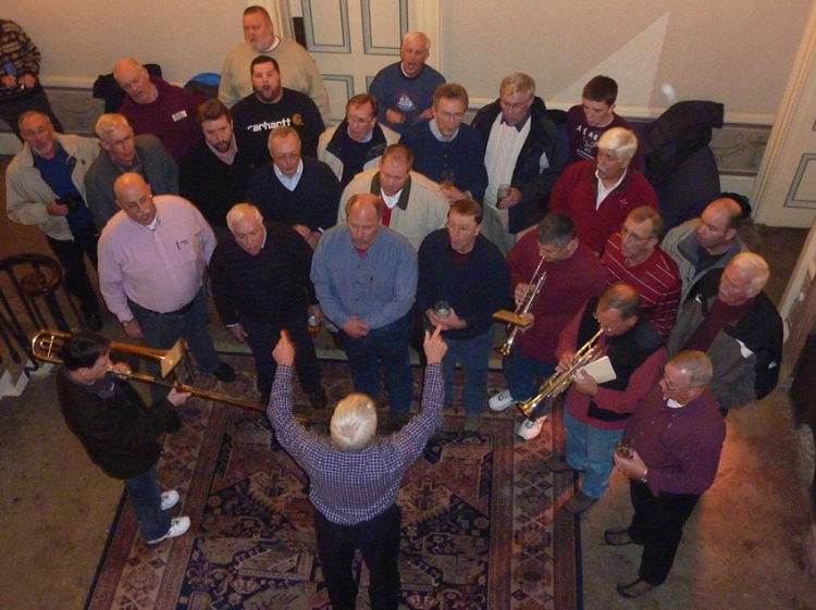 Glen Rock Carolers from York County, Pennsylvania, on their visit to Sheffield, 2 December 2012. Photograph: Ian Russell.