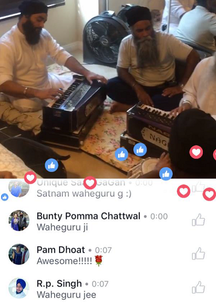 A Facebook live performance. A. S. Facebook profile.