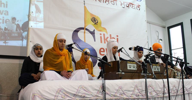 Kīrtan competition; Gurdwārā in Novellara (RE), 15 March 2015. Photograph: Thea Tiramani.