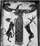 Artemis als Potnia Theron auf dem Kleitias-Krater