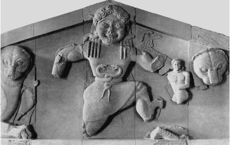 Gorgo im Giebel des Artemis Tempels von Korfu