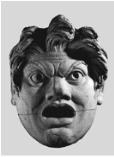 Maske eines Satyrs aus der Villa Hadriana