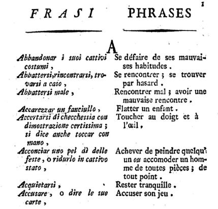 exemple de Salomoni (1810 : 1)