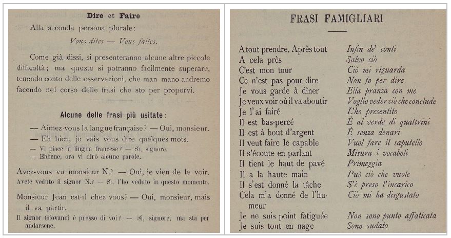 exemples de Gubbiani (1902 : 13, 15)