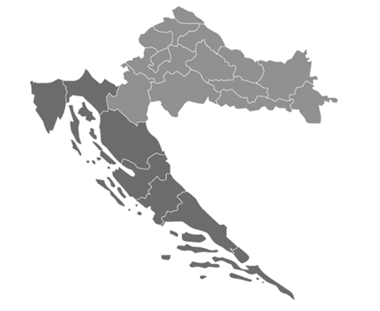 Abbildung 1: Kroatien – politische Gliederung