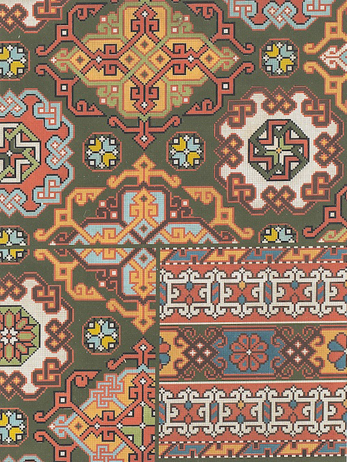 Julius Lessing. Ancient Oriental Carpet Patterns after Pictures and Originals of the xvth-xvIth Centuries (Altorientalische Teppichmuster nach Bildern und Originalen des XV-XVI. Jahrhunderts). Berlin, 1877, pl. 4.
