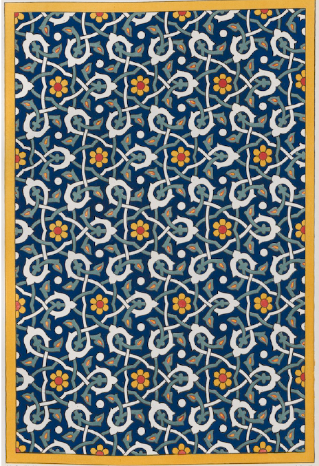 L�on Parvill�e. &ldquo;Yeşil Camii, Mosque in Bursa. Background of the Mihrab&rdquo; (Y�chil Djami, mosqu�e � Brousse. Fond du mirhab). Architecture et d�coration turques au XVe si�cle. 1874, pl. 17. ETH-Bibliothek Z�rich, Alte und Seltene Drucke.