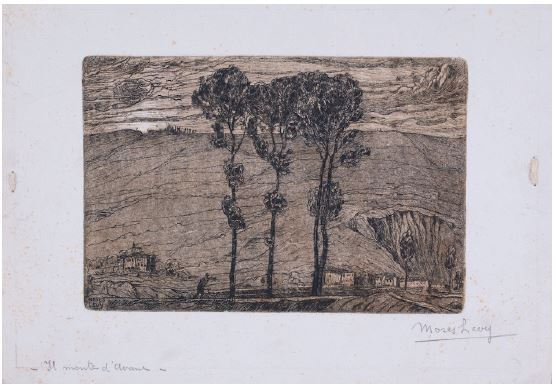 Moses Levy, Il monte d'Avane, 1907, acquaforte. Roma, Istituto centrale per la grafica, per gentile concessione delMinistero della Cultura.