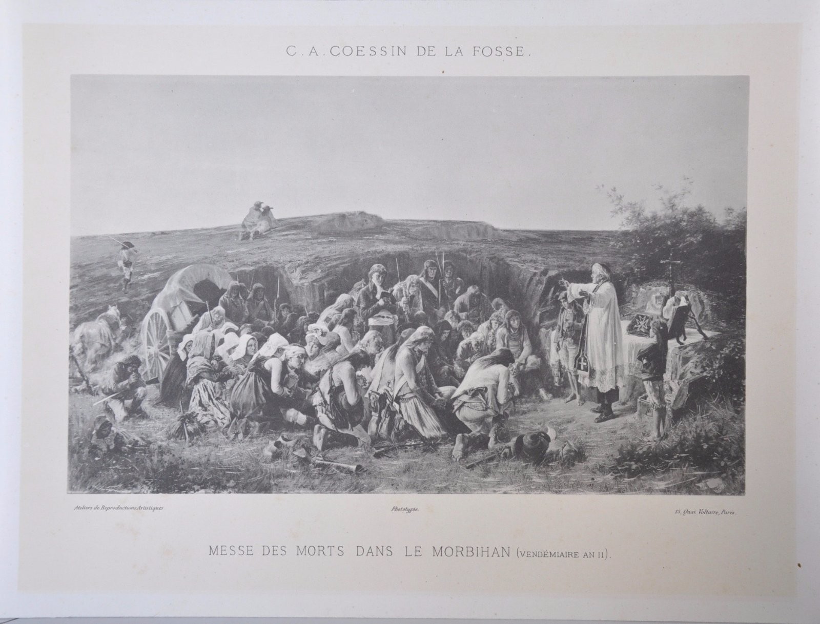 Charles Co�ssin de la Fosse, The Mass for the dead in the Morbihan (Vend�miaire Year II), collotype from the Braun artistic reproduction workshops, Paris.