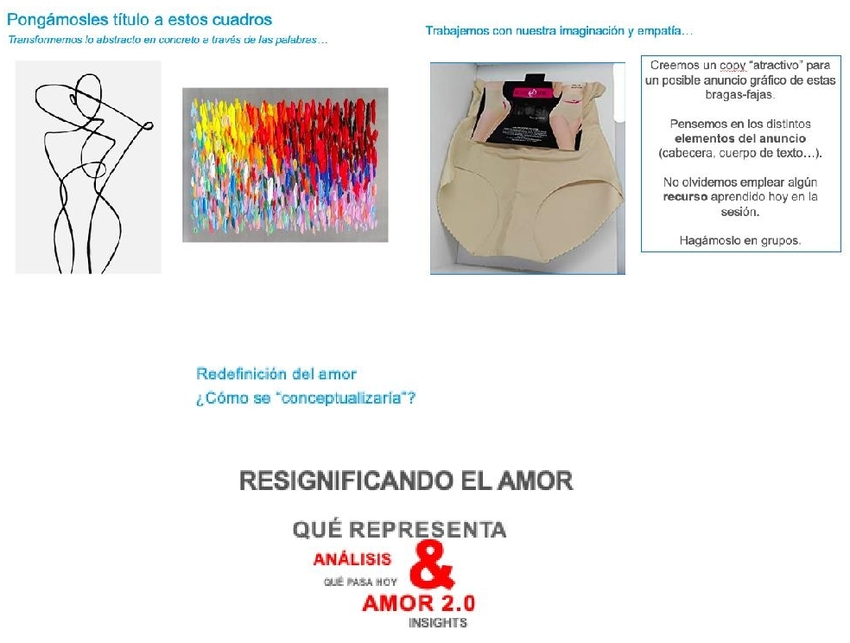 Ejemplo de actividades complementarias en Redacción Publicitaria