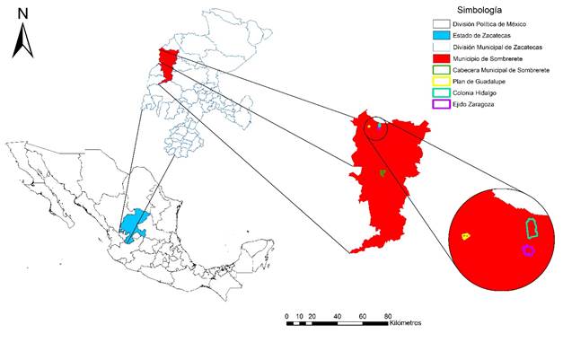 Ubicaci&oacute;n de localidades marginadas tomadas como caso de estudio.