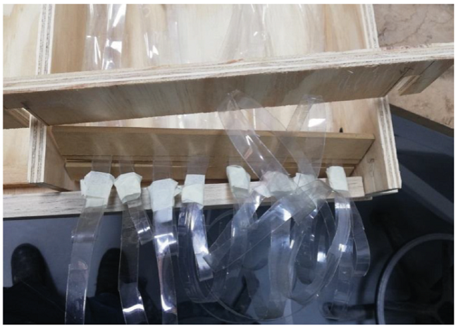 Fijación de PET en base de MDF