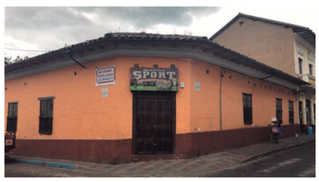 Fachada de la vivienda patrimonial motivo de estudio 