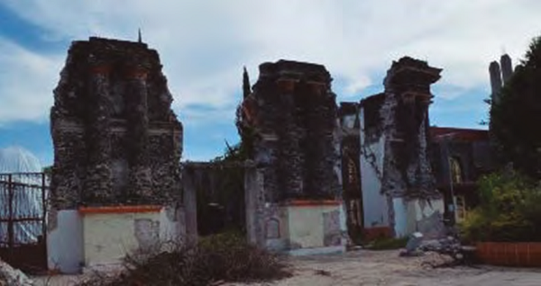Destrucci&oacute;n del templo mayor de Jojutla
