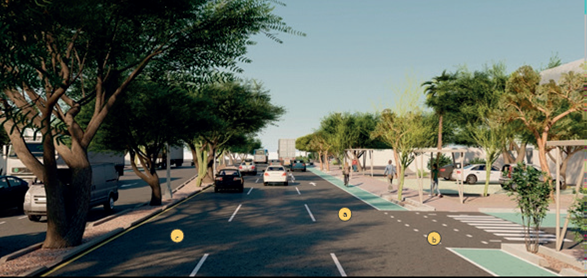 Medidas de mitigaci&oacute;n y adaptaci&oacute;n en blvd. Solidaridad y avenida de Alborada