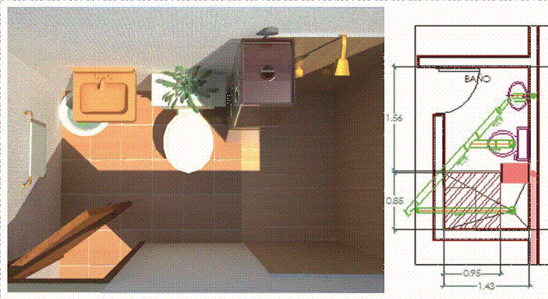 Vista en planta del mdulo de almacenamiento