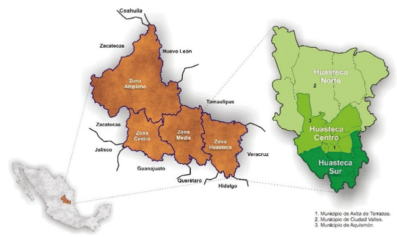 Ubicacin de la Huasteca Potosina