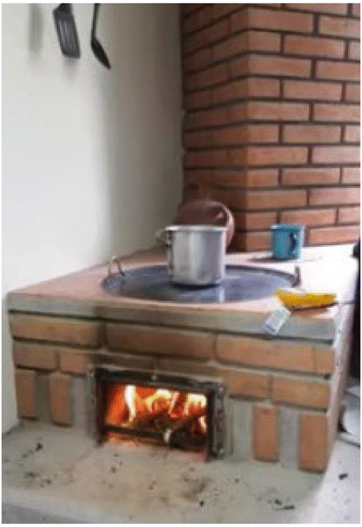 Prototipo 3 de estufa de le�a construido in situ