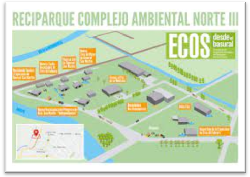 Ilustracin del Reciparque del complejo ambiental Norte III.