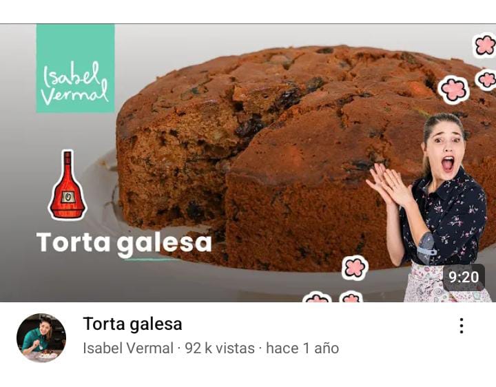 Recetas de torta negra galesa en Youtube