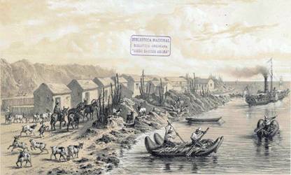 Ilustraci�n del Puerto de Huasco, Regi�n de Atacama.