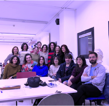 Grupo de ARTikertuz1 en 2020, tras finalizar el proyecto sobre cine.