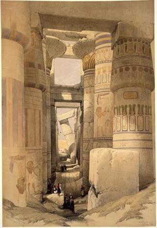 The temple at Karnac Thebes Egypt