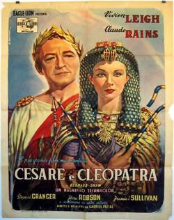 Poster italiano. A. Capitani, Cesare e Cleopatra