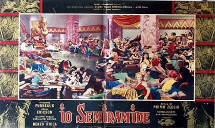 Poster italiano. Alvaro Manconi, Io Semiramide