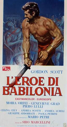 Poster italiano. P. Franco, Leroe di Babilonia