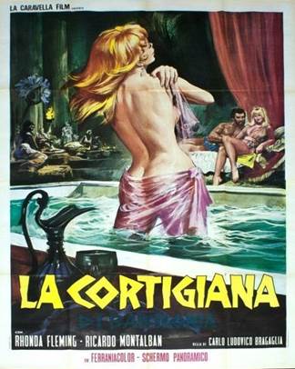 Poster italiano. Angelo Cesselon, La Cortigiana di Babilonia