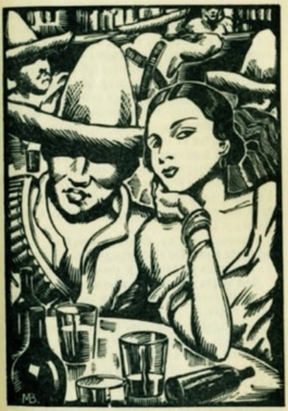 Grabado de Manuel Benet en Los de abajo. Espasa-Calpe, 1930, p. 119.