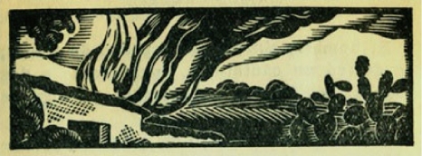 Grabado de Manuel Benet en Los de abajo. Espasa-Calpe, 1930, p. 7.