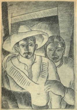 Dibujo de Gabriel Garc&iacute;a Maroto en Los de abajo. Madrid