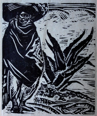Indio y cactus, de Fernando Leal, ca. 1922.