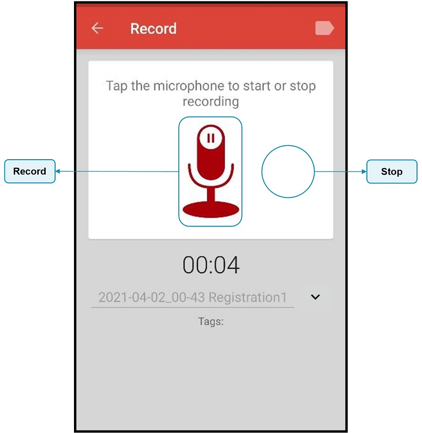 Audio recorder: voice recording.