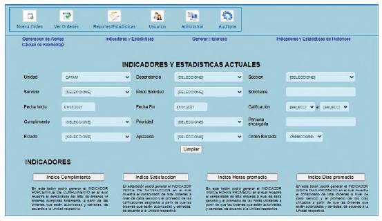 Diseño de pantallas del prototipo del software idea n.° 02 y n.° 03 - Indicadores 