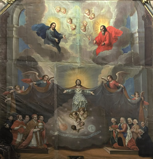 La Virgen del Apocalipsis, segn la visin de San Juan Evangelista (650 de alto X 830 centmetros de ancho, Fig. 2)