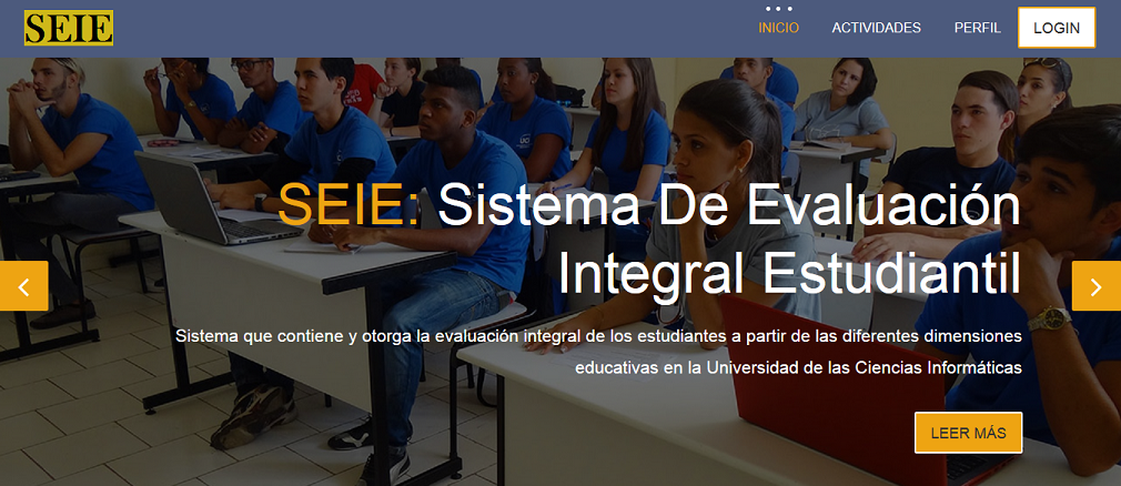 Interfaz principal del sistema