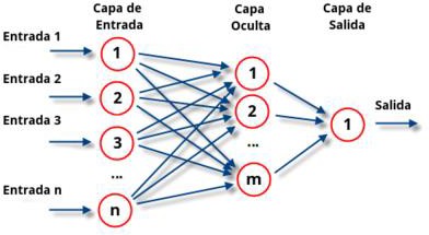Estructura de una red neuronal.