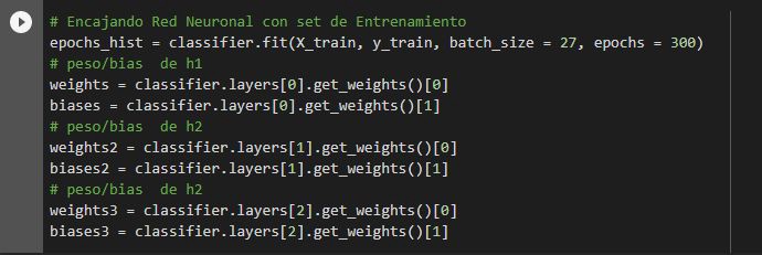 Implementacin del encajamiento de la RN con el entrenamiento.