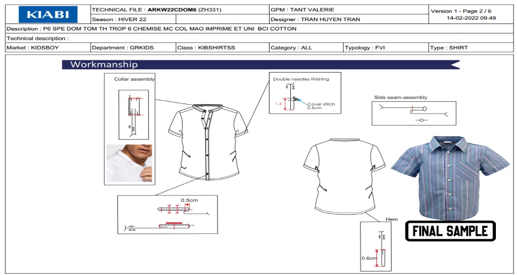 CAD/CAM design for half shirt