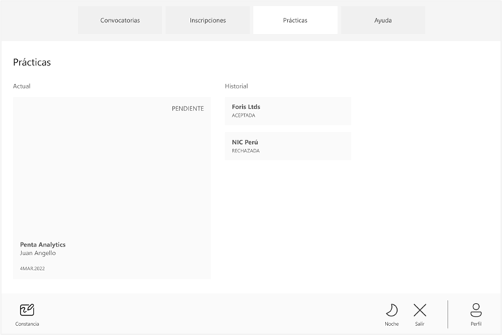 Dise�o de interfaz entregado en Sprint 3 en interfaz de pr�ctica para el practicante.
