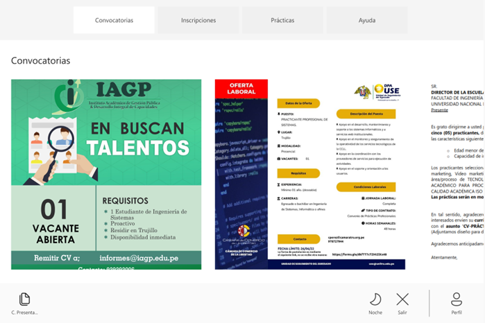 Dise�o de interfaz entregado en Sprint 4 en interfaz de convocatoria