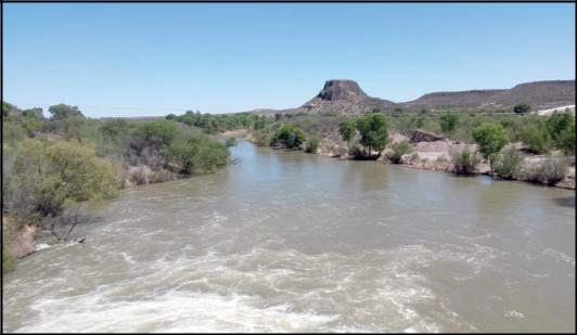 Toma del r&iacute;o Conchos, en Chihuahua, M&eacute;xico.