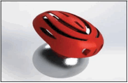 Casco
rodeando a la esfera por la parte frontal. 