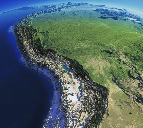 Fotograf&iacute;a satelital de las cuencas vertientes del Pac&iacute;fico.