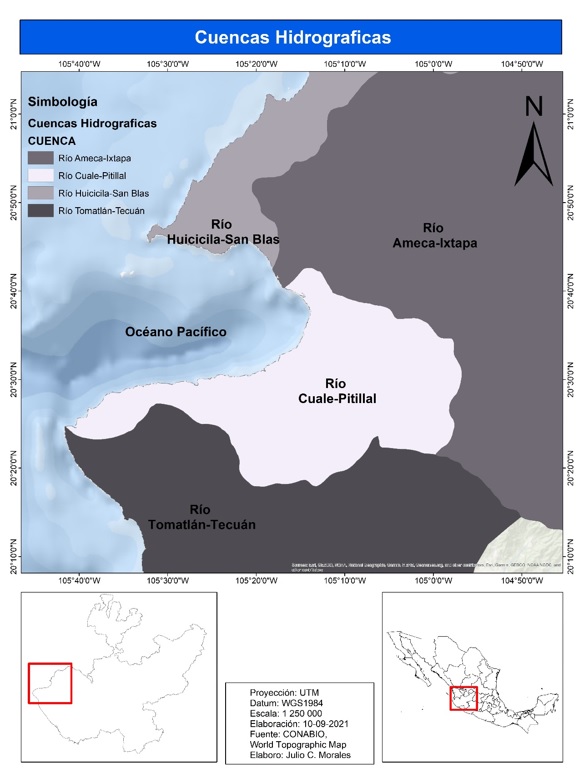Cuencas hidrogrficas de la regin de Puerto Vallarta, Mxico.